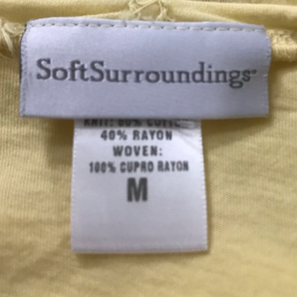 Soft surroundings yellow asymmetrical tunic top - Picture 7 of 8